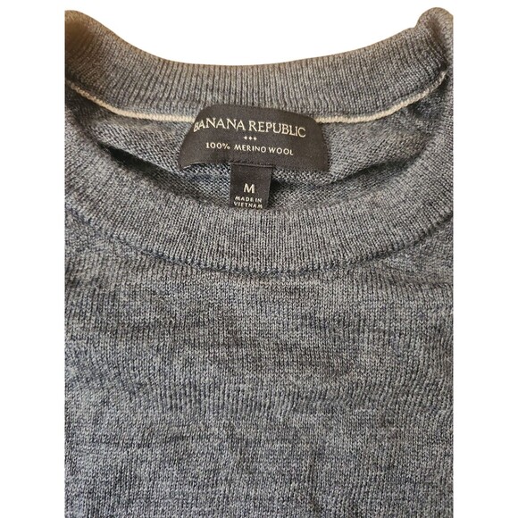 Banana Republic Crewneck Sweater Bundle Mens Medium Old Money Gray Neutral Work - Picture 2 of 11